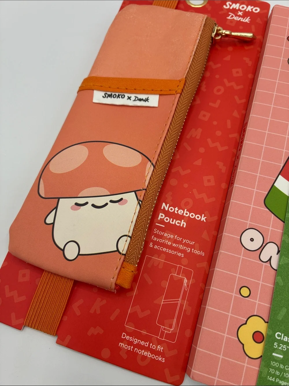 Pink Watermelon & Mushroom Notebook Set